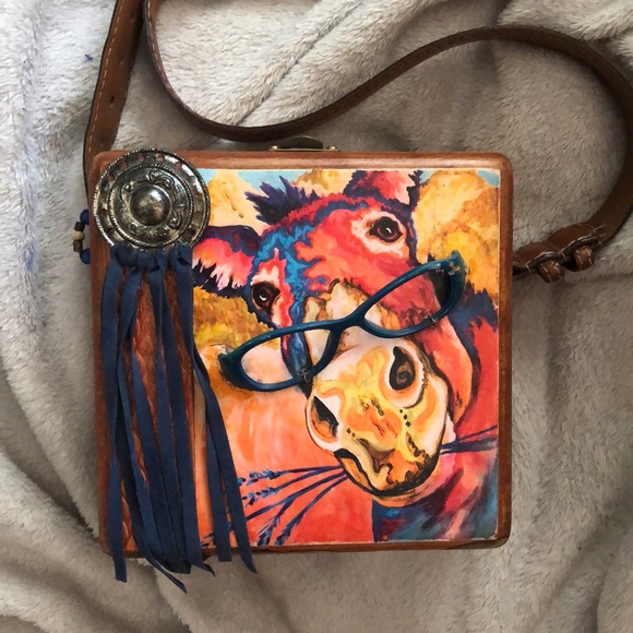 🥰 Vintage one off Meg Harper Rodeo Horse Purse👛 - Picture 3 of 11